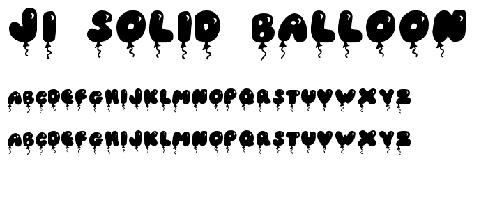 JI Solid Balloon Caps font